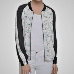 Sanctuary Baseball Jacket Floral White Black L